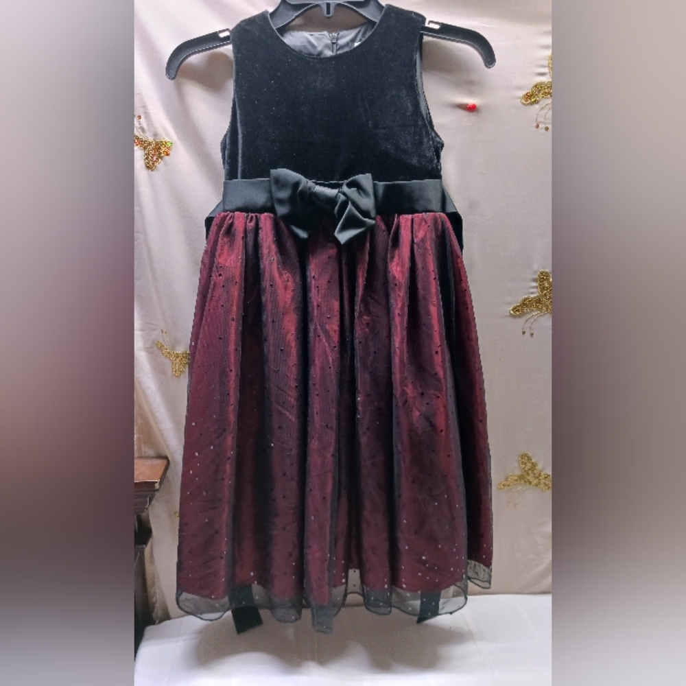 Sugar Plum Holiday/Formal Dress/ Size 6X/ Sleeveless,Velvet,Layered